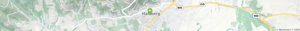 Kartendarstellung des Standorts für Apotheke Zum schwarzen Bären in 8230 Hartberg